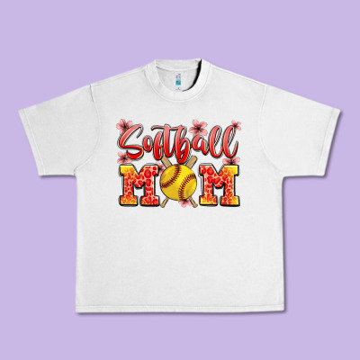 Softball Mom Urban Heavy Tee Designed By Jahusdesignshop