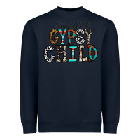 Navy stay wild gypsy child Heavyweight Sweatshirt - CowhideDigitalArt