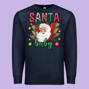 Santa Baby Christmas Premium Sweatshirt Designed By Nancycooperartshop