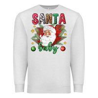 Oatmeal Heather Santa baby Christmas Premium Sweatshirt - NancyCooperArtShop