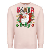 Pale Pink Santa baby Christmas Premium Sweatshirt - NancyCooperArtShop