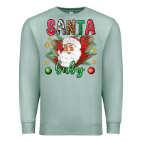 Seafoam Santa baby Christmas Premium Sweatshirt - NancyCooperArtShop