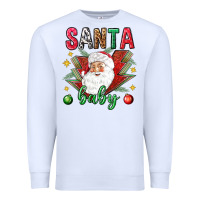 White Santa baby Christmas Premium Sweatshirt - NancyCooperArtShop