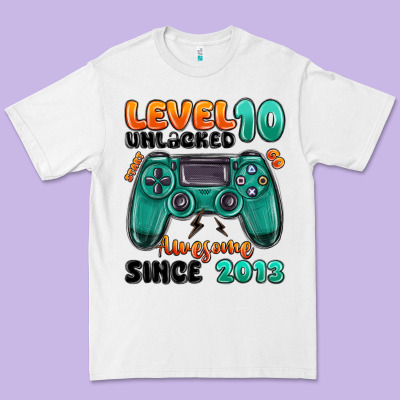 Premium Tee level 10 unlocked awesome since 2013