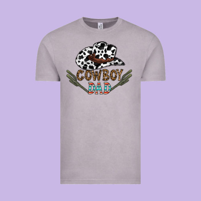 Cowboy Dad Vintage Tee Designed By Cowhidedigitalart