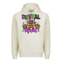 Oatmeal Heather dental squad mardi gras teeth Premium Hoodie - Jasminsmagicworld