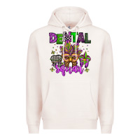 Pale Pink dental squad mardi gras teeth Premium Hoodie - Jasminsmagicworld