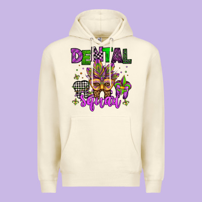 Dental Squad Mardi Gras Teeth Premium Hoodie Designed By Jasminsmagicworld