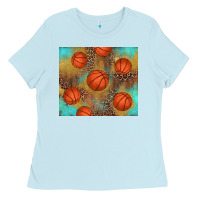 Baby Blue western basketball Ladies Tee - AdoDesignShop