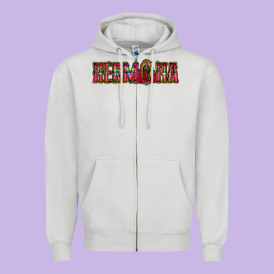 Hermana Floral Aztec Leopard Zipper Hoodie Designed By Jasminsmagicworld