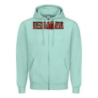 Seafoam hermana floral aztec leopard Zipper Hoodie - Jasminsmagicworld