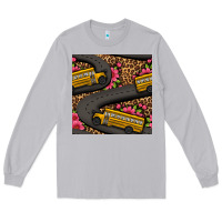 Moon Dust flower leopard school bus seamless pattern Long Sleeve Tee - BundleAndBundleShop