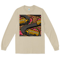 Mushroom flower leopard school bus seamless pattern Long Sleeve Tee - BundleAndBundleShop