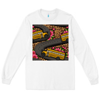 White flower leopard school bus seamless pattern Long Sleeve Tee - BundleAndBundleShop