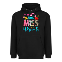 Black little miss pre k Heavyweight Hoodie - NancyCooperArtShop