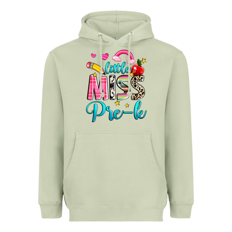 Little Miss Pre K Heavyweight Hoodie by NancyCooperArtShop | Teevron