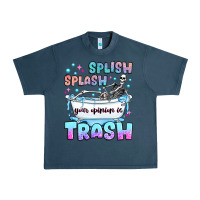 Midnight Navy splish splash your opinion is trash Urban Heavy Tee - JahusDesignShop