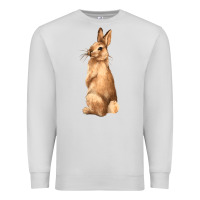 Dove Grey Bunny Premium Sweatshirt - NancyCooperArtShop