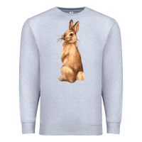 Heather Grey Bunny Premium Sweatshirt - NancyCooperArtShop