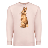 Pale Pink Bunny Premium Sweatshirt - NancyCooperArtShop