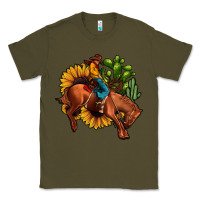 Army Green rodeo cowboy sunflower cactus Classic Tee - JahusDesignShop