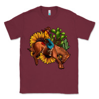 Burgundy rodeo cowboy sunflower cactus Classic Tee - JahusDesignShop