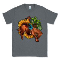 Charcoal Heather rodeo cowboy sunflower cactus Classic Tee - JahusDesignShop