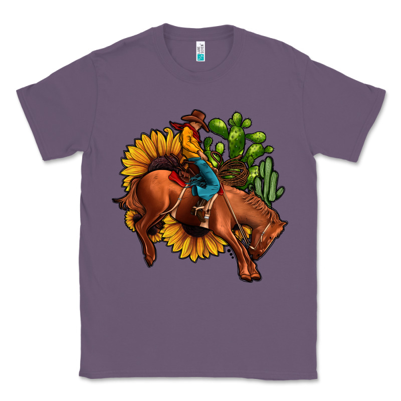 Rodeo Cowboy Sunflower Cactus Classic Tee by JahusDesignShop | Teevron
