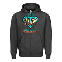 Charcoal Heather i'm a teacher what's your superpower cowhide Zipper Hoodie - Jasminsmagicworld