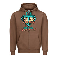 Chestnut i'm a teacher what's your superpower cowhide Zipper Hoodie - Jasminsmagicworld