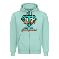 Seafoam i'm a teacher what's your superpower cowhide Zipper Hoodie - Jasminsmagicworld