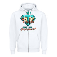 White i'm a teacher what's your superpower cowhide Zipper Hoodie - Jasminsmagicworld
