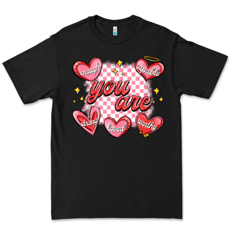 Valentines Day Positive Affirmations Premium Tee by MaliasSmallBusiness | Teevron