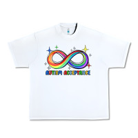 White autism acceptance Urban Heavy Tee - JahusDesignShop
