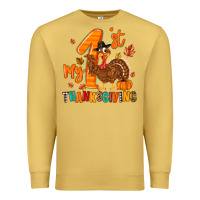 Antique Gold my first thanksgiving Premium Sweatshirt - MaliasSmallBusiness