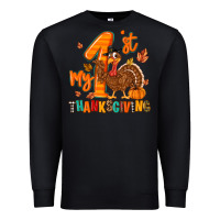 Black my first thanksgiving Premium Sweatshirt - MaliasSmallBusiness