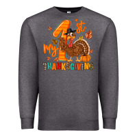 Charcoal Heather my first thanksgiving Premium Sweatshirt - MaliasSmallBusiness