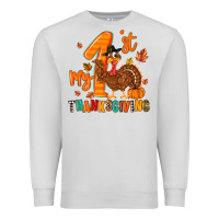 Dove Grey my first thanksgiving Premium Sweatshirt - MaliasSmallBusiness