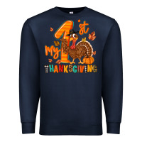 Navy my first thanksgiving Premium Sweatshirt - MaliasSmallBusiness