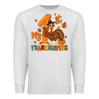 Oatmeal Heather my first thanksgiving Premium Sweatshirt - MaliasSmallBusiness
