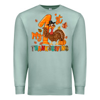 Seafoam my first thanksgiving Premium Sweatshirt - MaliasSmallBusiness