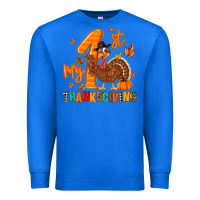True Royal my first thanksgiving Premium Sweatshirt - MaliasSmallBusiness