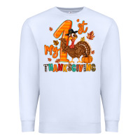 White my first thanksgiving Premium Sweatshirt - MaliasSmallBusiness
