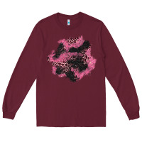 Burgundy valentine's day patches Long Sleeve Tee - AdoDesignShop