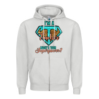 Dove Grey i'm a teacher what's your superpower leopard Zipper Hoodie - Jasminsmagicworld