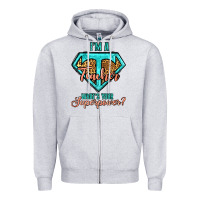Heather Grey i'm a teacher what's your superpower leopard Zipper Hoodie - Jasminsmagicworld