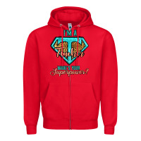 Red i'm a teacher what's your superpower leopard Zipper Hoodie - Jasminsmagicworld