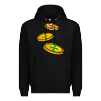 Black louisiana coins Premium Hoodie - BarkalooDesign