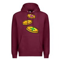 Burgundy louisiana coins Premium Hoodie - BarkalooDesign