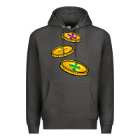 Charcoal Heather louisiana coins Premium Hoodie - BarkalooDesign